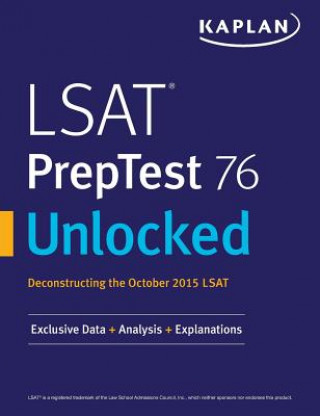 Könyv LSAT PrepTest 76 Unlocked Kaplan Test Prep