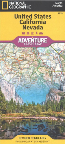 Tiskovina MAP-US CALIFORNIA & NEVADA National Geographic Maps - Adventure