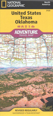 Tiskovina MAP-US TEXAS & OKLAHOMA National Geographic Maps - Adventure