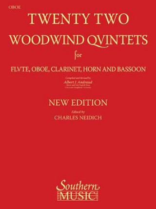 Kniha 22 Woodwind Quintets - New Edition: Oboe Part Albert Andraud