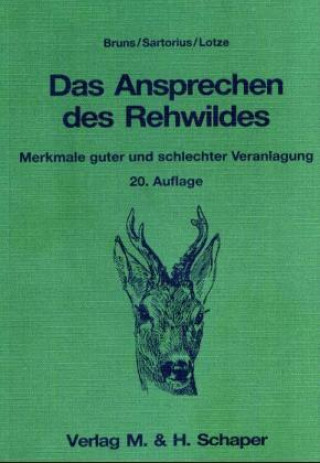 Kniha Das Ansprechen des Rehwildes Hans Bruns