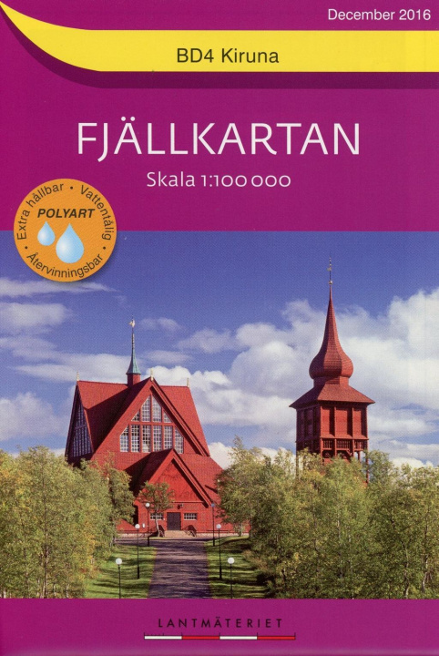 Materiale tipărite Fjällkartan 1 : 100 000 BD4 Kiruna Bergwanderkarte 1 : 100 000 