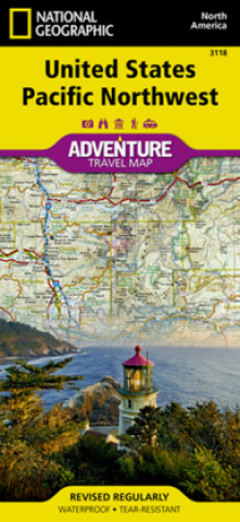 Nyomtatványok MAP-US PACIFIC NORTHWEST National Geographic Maps - Adventure