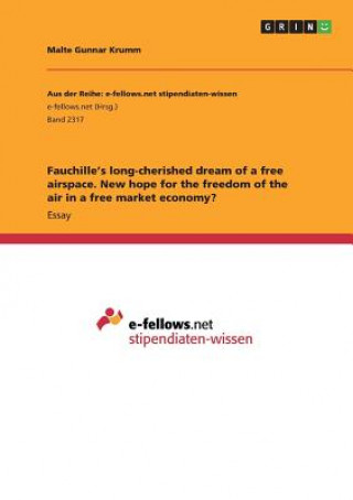 Carte Fauchille's long-cherished dream of a free airspace. New hope for the freedom of the air in a free market economy? Malte Gunnar Krumm