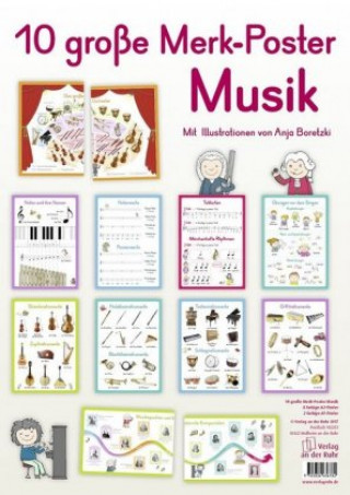 Materiale tipărite 10 große Merk-Poster Musik Anja Boretzki