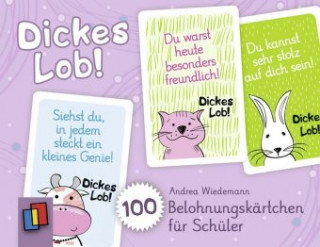 Gioco/giocattolo Dickes Lob! 100 Belohnungskärtchen für Schüler Andrea Wiedemann