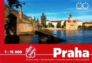 Tlačovina Praha 1:15 000. Mapa do kapsy 