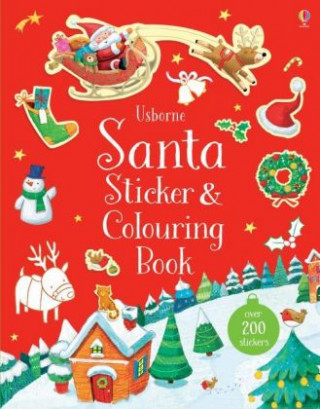 Książka Santa Sticker and Colouring Book Sam Taplin