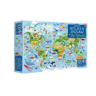 Könyv Usborne Atlas and Jigsaw The World Sam Smith