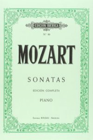 Kniha Sonatas Wolfgang Amadeus Mozart