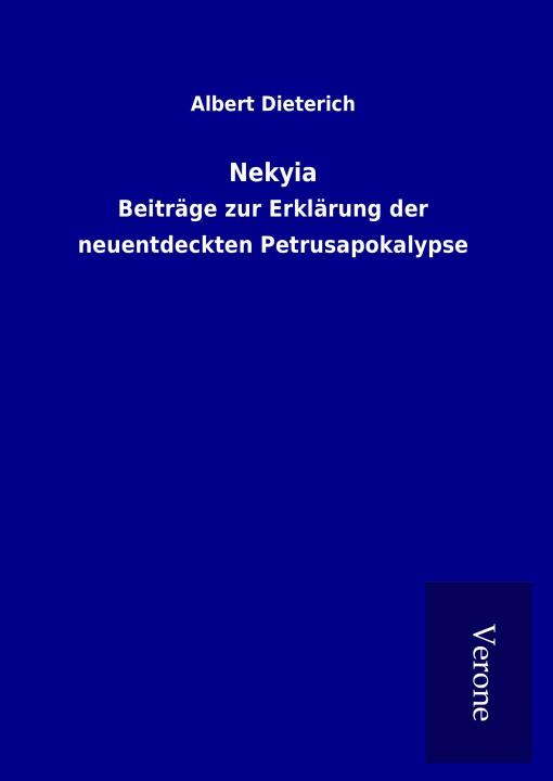 Książka Nekyia Albert Dieterich