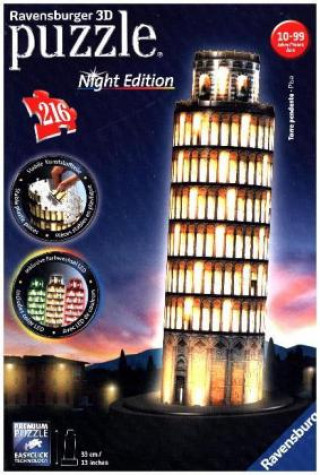 Játék Ravensburger 3D Puzzle Schiefer Turm von Pisa bei Nacht 12515 - leuchtet im Dunkeln 