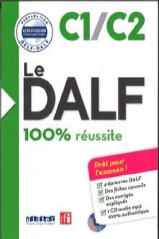 Book DALF 100% reussite C1/C2 ksiazka + plyta MP3 Dorothee Dupleix