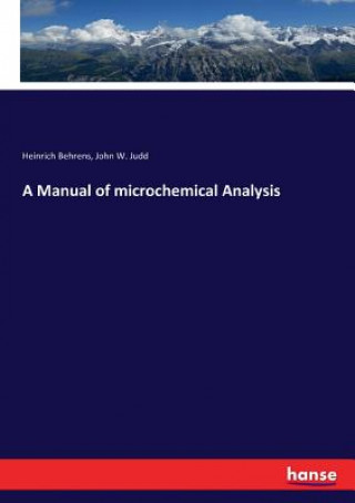 Carte Manual of microchemical Analysis Heinrich Behrens
