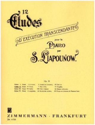 Materiale tipărite 12 Études d'exécution transcendante / Zwölf Etüden in fortschreitender Schwierigkeit, für Klavier Sergej Liapounow