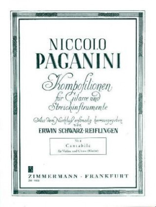 Tiskovina Cantabile, Violine und Gitarre (Klavier) Niccolò Paganini