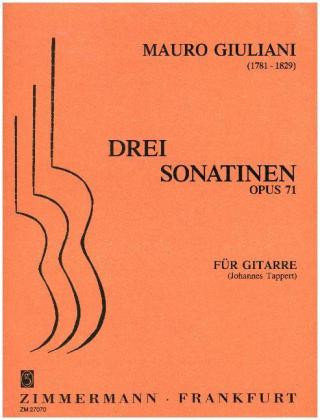 Printed items Drei Sonatinen op. 71, Gitarre Mauro Giuliani