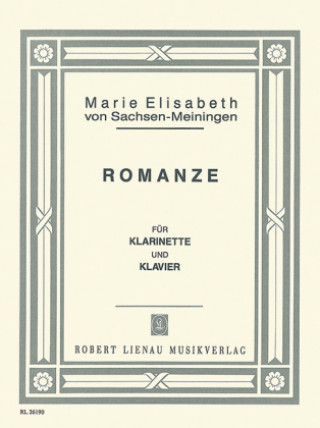 Tlačovina Romanze F-Dur, Klarinette und Klavier Marie-Elisabeth von Sachsen-Meiningen