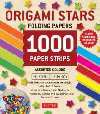 Календар/тефтер Origami Stars Papers 1,000 Paper Strips in Assorted Colors Tuttle Publishing