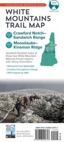 Tiskovina AMC White Mountains Trail Maps 3-4: Crawford Notch-Sandwich Range and Moosilauke-Kinsman 