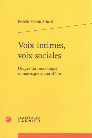 Książka FRE-VOIX INTIMES VOIX SOCIALES Frederic Martin-Achard