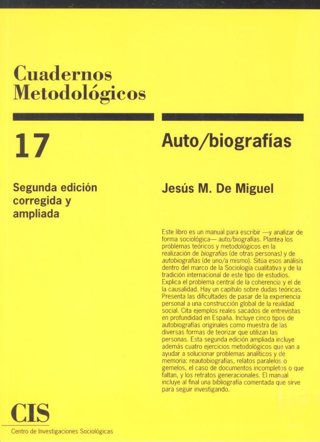 Kniha Auto/biografías JESUS M. DE MIGUEL