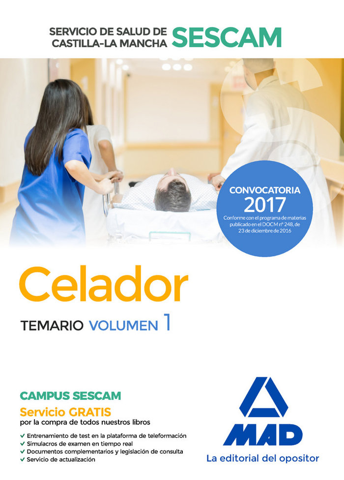 Carte Celador del Servicio de Salud de Castilla-La Mancha (SESCAM). Temario volumen 1 