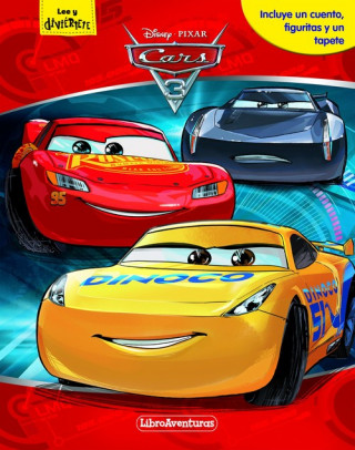 Książka Cars 3. Libroaventuras: Libro-juego. Incluye un tablero y figuras para jugar. 