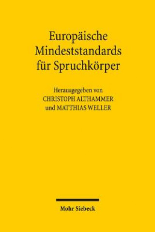 Knjiga Europaische Mindeststandards fur Spruchkoerper Christoph Althammer