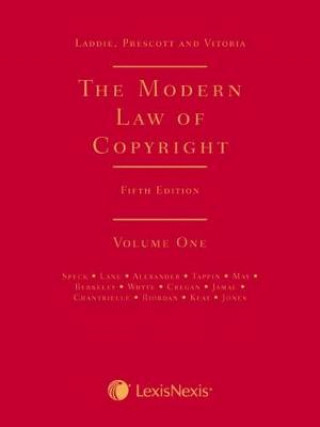 Kniha Laddie, Prescott and Vitoria: The Modern Law of Copyright Fifth edition Michael Tappin