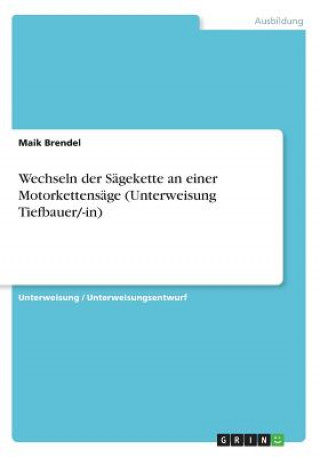 Kniha Wechseln der Sägekette an einer Motorkettensäge (Unterweisung Tiefbauer/-in) Maik Brendel