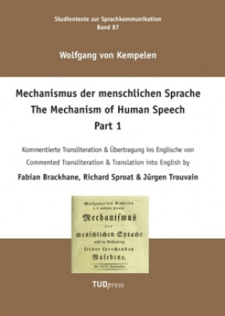 Kniha Mechanismus der menschlichen Sprache Part 1, 2 Teile Wolfgang Kempelen