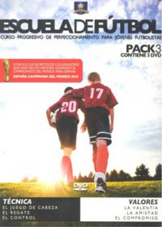 Книга Escuela de fútbol: curso progresivo de perfeccionamiento para jóvenes futbolistas. Pack 3 (DVD) 