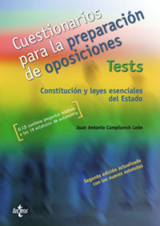 Book Constitución y leyes esenciales del Estado. Cuestionarios para la preparación de oposiciones Juan Antonio Campllonch León