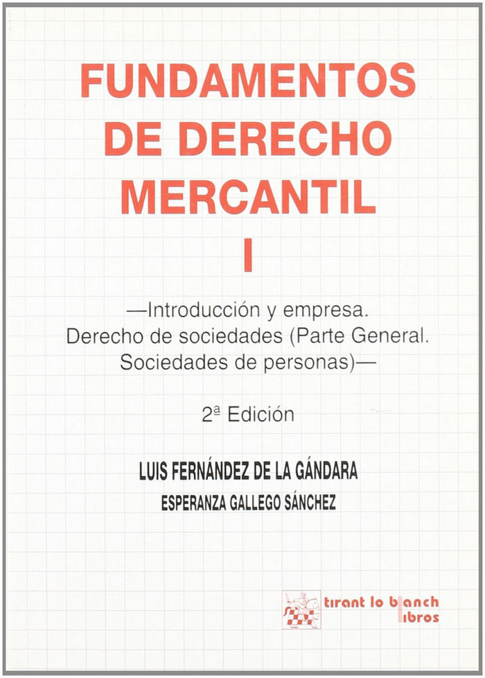 Kniha Fundamentos de derecho mercantil, I Luis Fernández de la Gándara