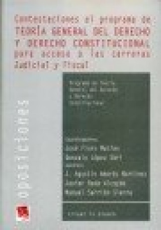 Książka Contestaciones al programa de teoría del derecho y derecho constitucional para acceso a las carreras judicial y fiscal José Flors Matíes