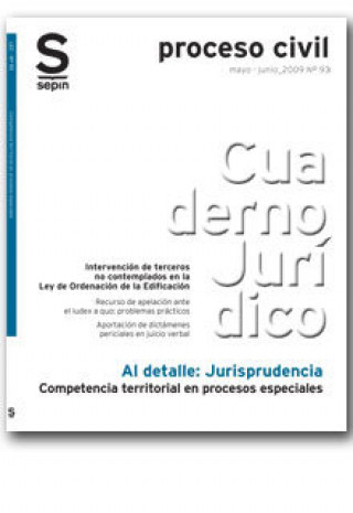 Könyv Competencia territorial en procesos especiales 