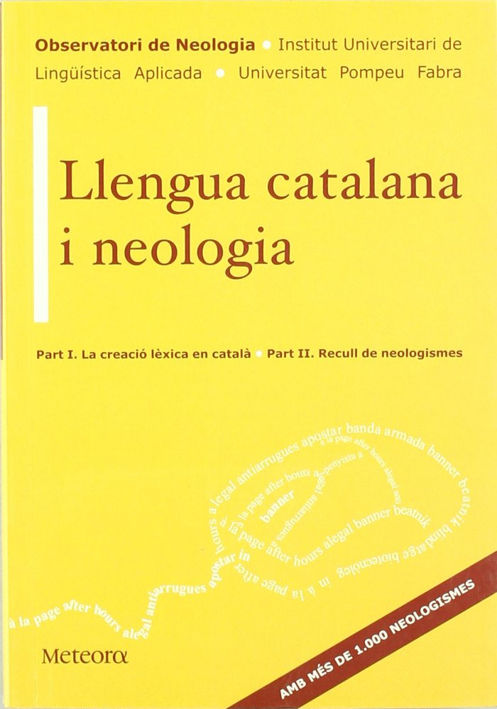 Buch Llengua catalana i neologia Observatori de Neologia