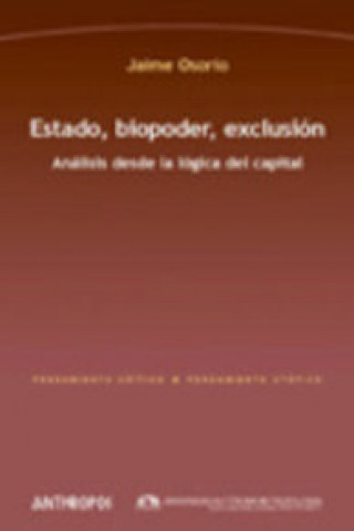 Könyv Estado, biopoder, exclusión : análisis desde la lógica del capital Jaime Osorio Urbina