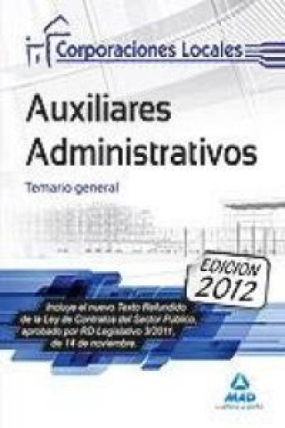 Knjiga Auxiliares Administrativos, Corporaciones Locales. Temario general 