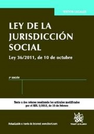 Livre Ley de la jurisdicción social : Ley 36-2011, de 10 de octubre Ángel . . . [et al. ] Blasco Pellicer