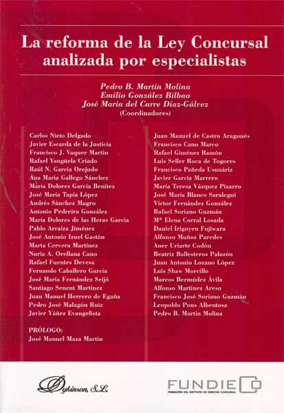 Book La reforma de la Ley Concursal analizada por especialistas Carlos Nieto Delgado