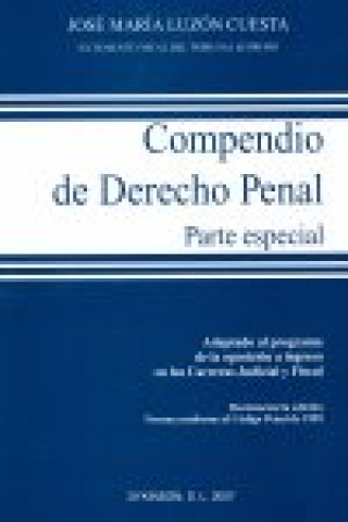 Kniha Compendio derecho penal. Parte especial José María Luzón Cuesta