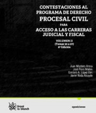 Книга Contestaciones al Programa de Derecho Procesal Civil Vol. II para acceso a las carreas Judicial y Fiscal 