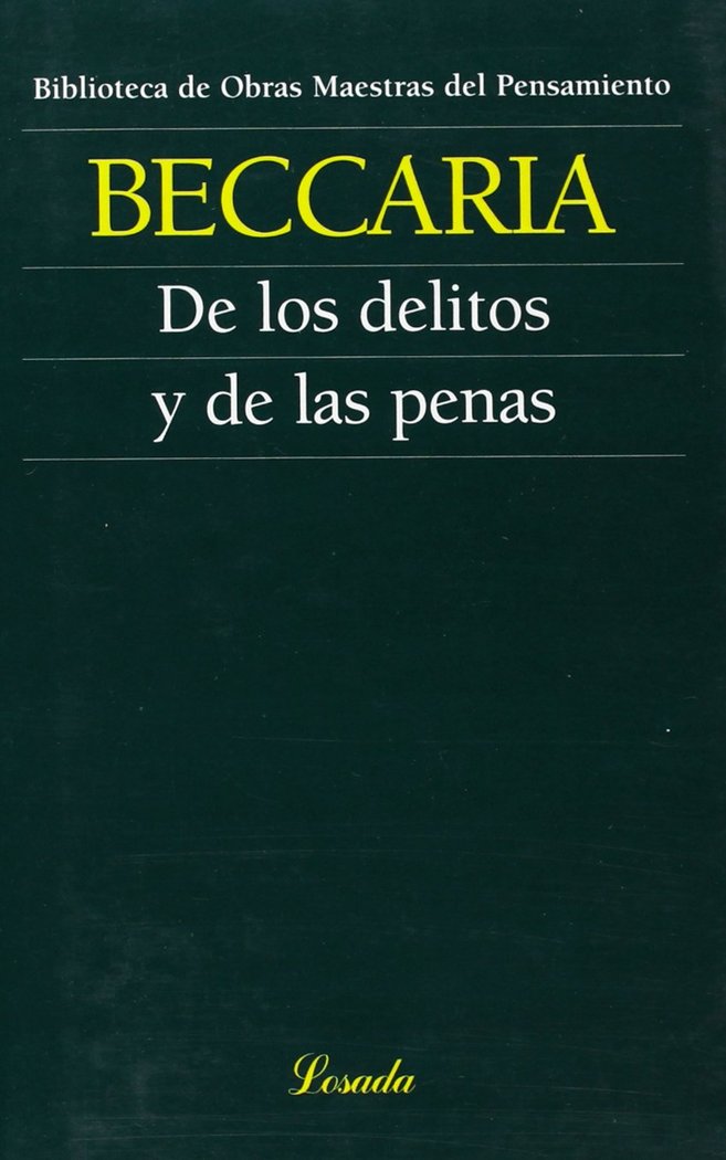 Kniha DE LOS DELITOS Y DE LAS PENAS 