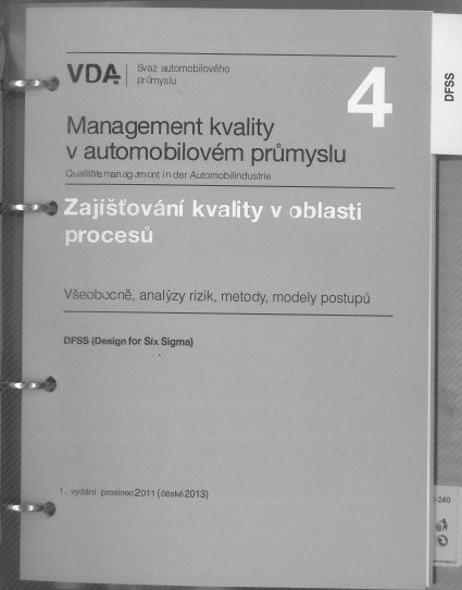Book Management kvality v automobilovém průmyslu VDA 4 