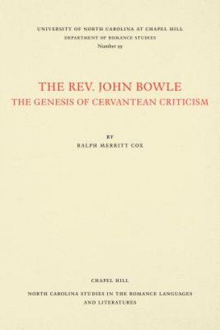 Kniha Rev. John Bowle Ralph Merritt Cox