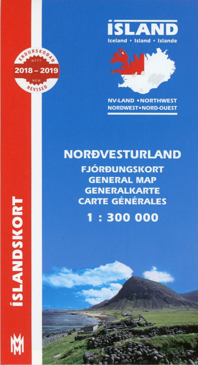 Tiskovina North West Iceland Map 1:300 000 