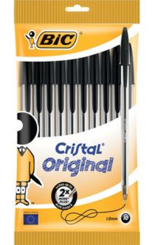 Carte Długopis Cristal Original Czarny 10 sztuk 