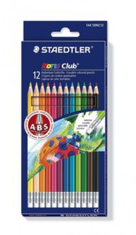 Stationery items Kredki usuwalne Noris Club z gumką 12 kolorów 